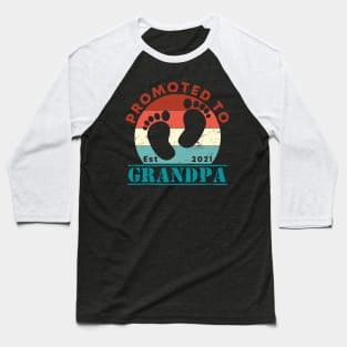 Retro Vintage Promoted to Grandpa 2021 new Grandfather gift Grandpa Baseball T-Shirt
